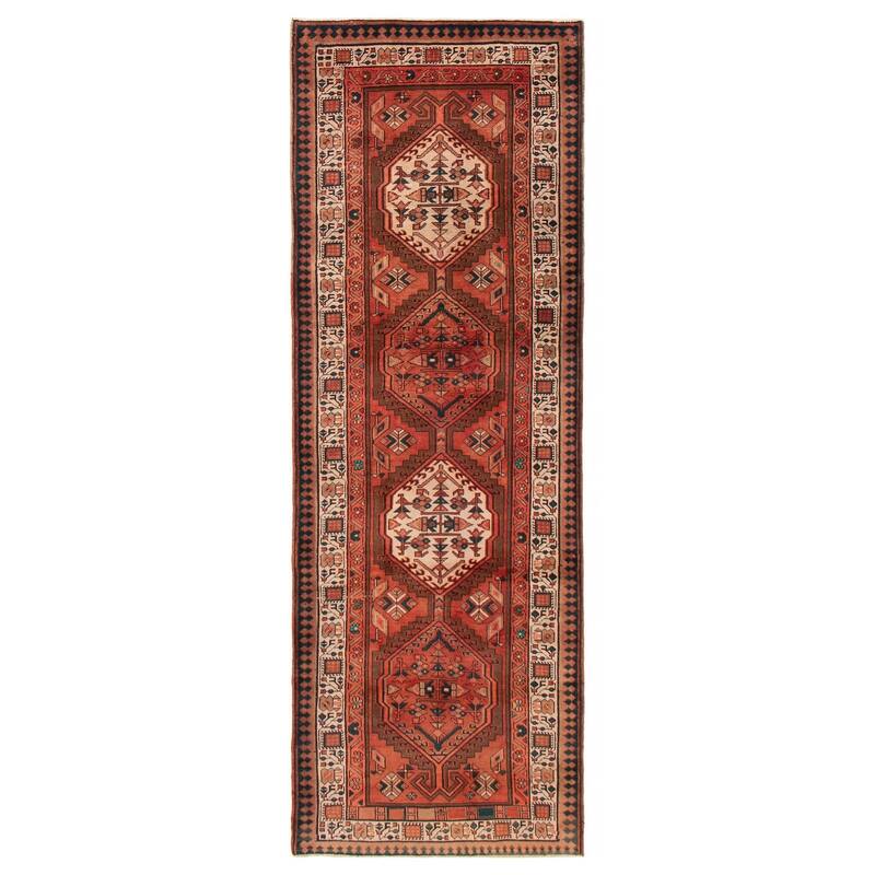 ECARPETGALLERY Hand-knotted Konya Anatolian Copper Wool Rug - 3'7 x 10'3 - Dark Copper - 3'7 x 10'3