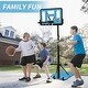 preview thumbnail 2 of 26, Outdoor Portable Basketball Hoop System, 44-Inch Backboard, Height Adjustable 4.8 to 7.7ft with Stable Base and Wheels