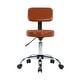preview thumbnail 27 of 54, Adjustable Rolling Work Stool with Faux Leather Seat and Foldable Footrest, Versatile Stool for Home Office, Vanity,