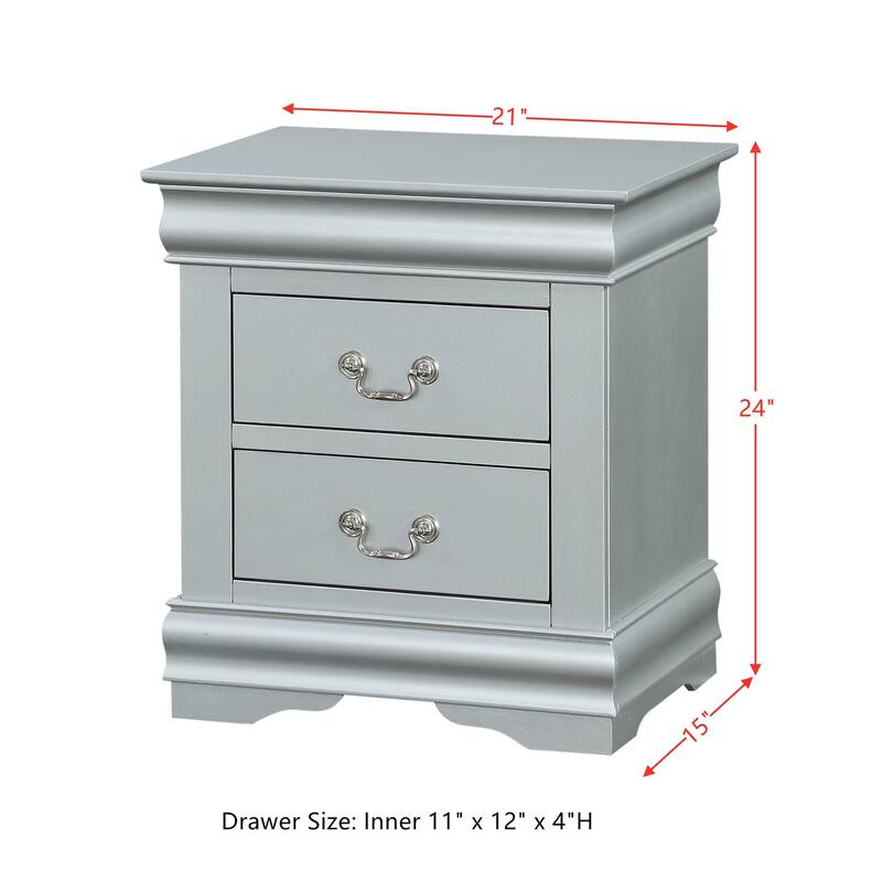 Modern Nightstand with Drawers