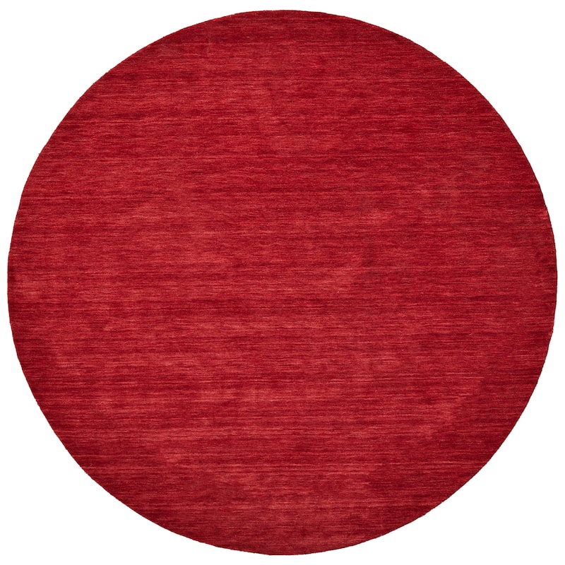 Grand Bazaar Celano Hand Woven Solid Modern Area Rug - 10' x 10' Round - Red