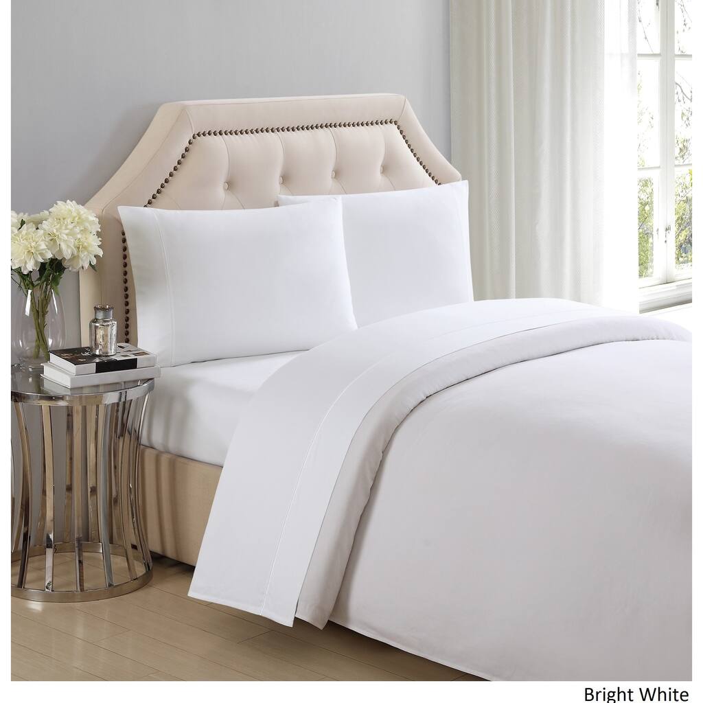 Charisma 610 Thread Count Solid Cotton Sateen Bed Sheet Set