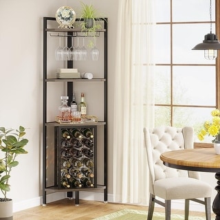 Wine rack corner sale shelf