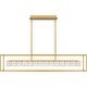 preview thumbnail 3 of 8, Dazzle Integrated LED Soft Gold Linear Chandelier