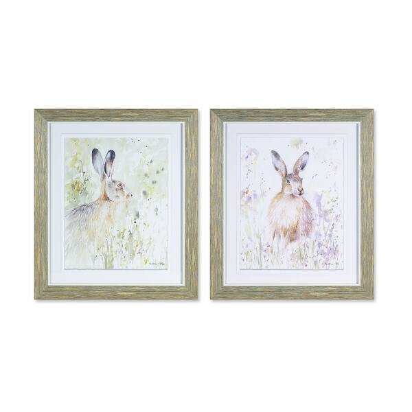 Set of (2)Framed Rabbit Print - Bed Bath & Beyond - 27463516
