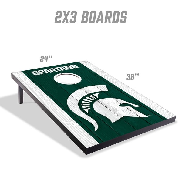 Michigan State Spartans NCAA Compact 2x3 Tailgate Cornhole Board Set