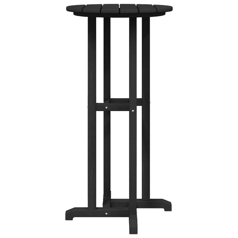 vidaXL Bar Table Black 21.7" x 21.7" x 42.1" HDPE - 21.7 x 21.7 x 42.1 inch
