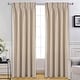 preview thumbnail 10 of 58, DriftAway Pinch Pleat Linen Textured Semi Sheer Solid Curtains Back Tabs