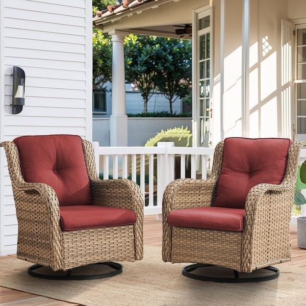 outdoor wicker swivel rocker chair