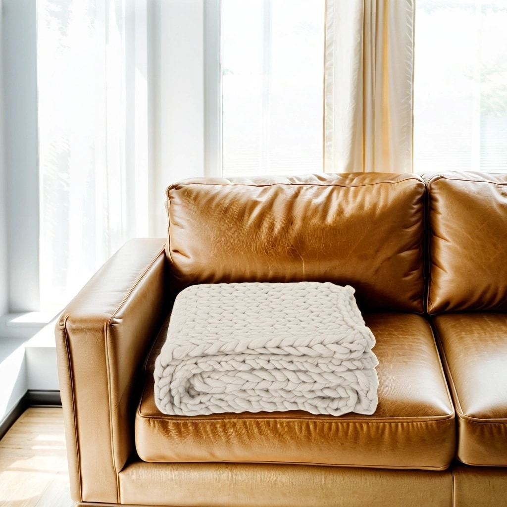 Cozy Knitted Acrylic Throw Blanket - Double-Sided Design, Machine Washable, 50
