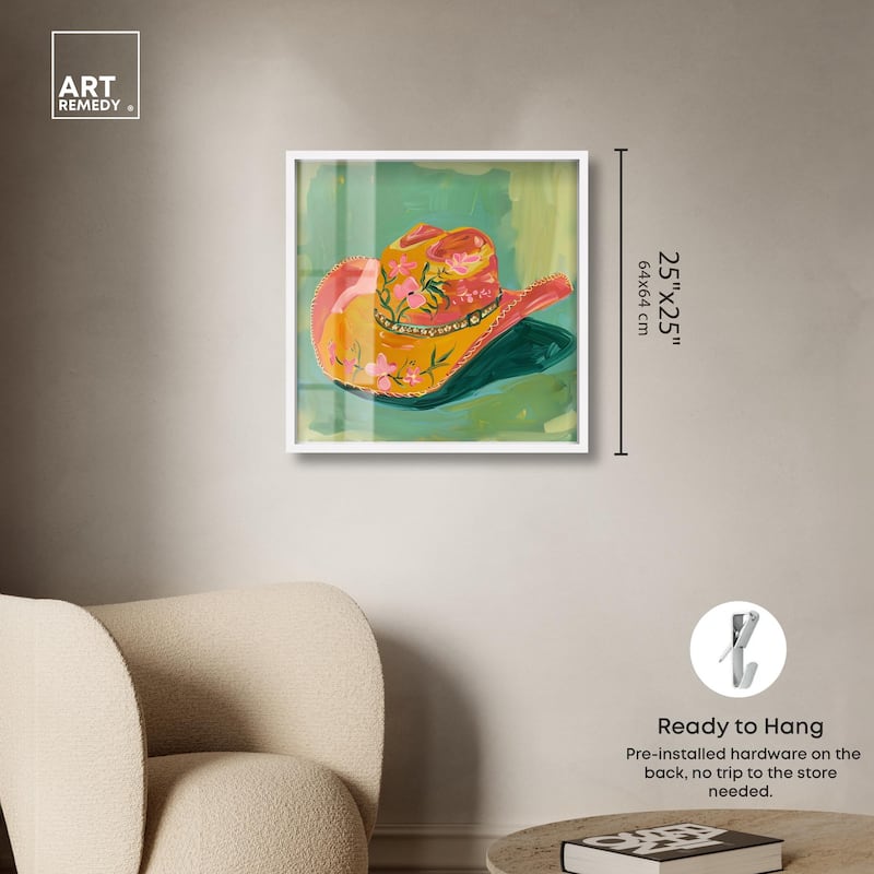 Wildflower Cowboy Hat Shadowbox by Art Remedy