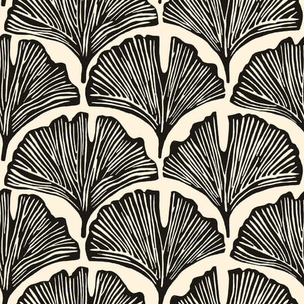slide 2 of 22, Tempaper Feather Palm by Novogratz Peel and Stick Wallpaper Zebra Black Palm