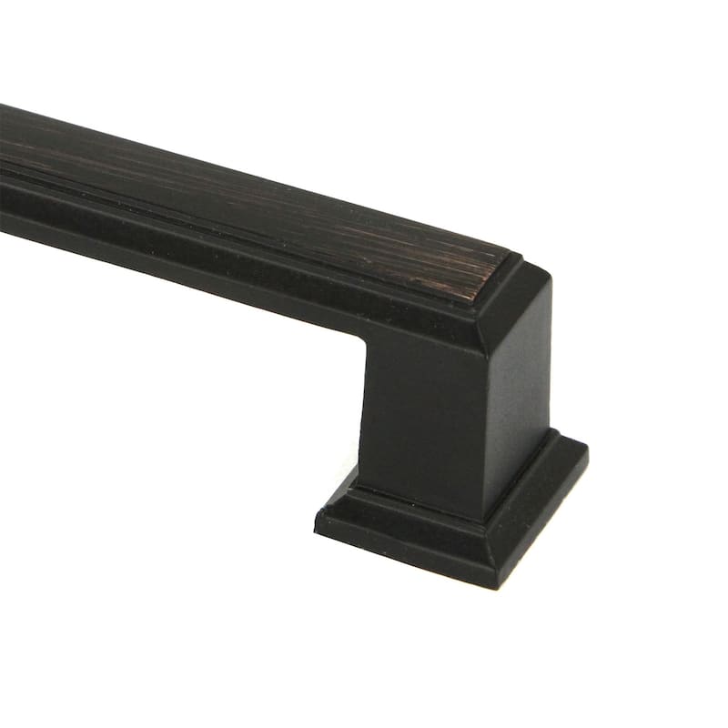 Contemporary 12-inch Roma Stainless Steel Oil Rubbed Bronze Finish Square Cabinet Bar Pull Handle - 1"
