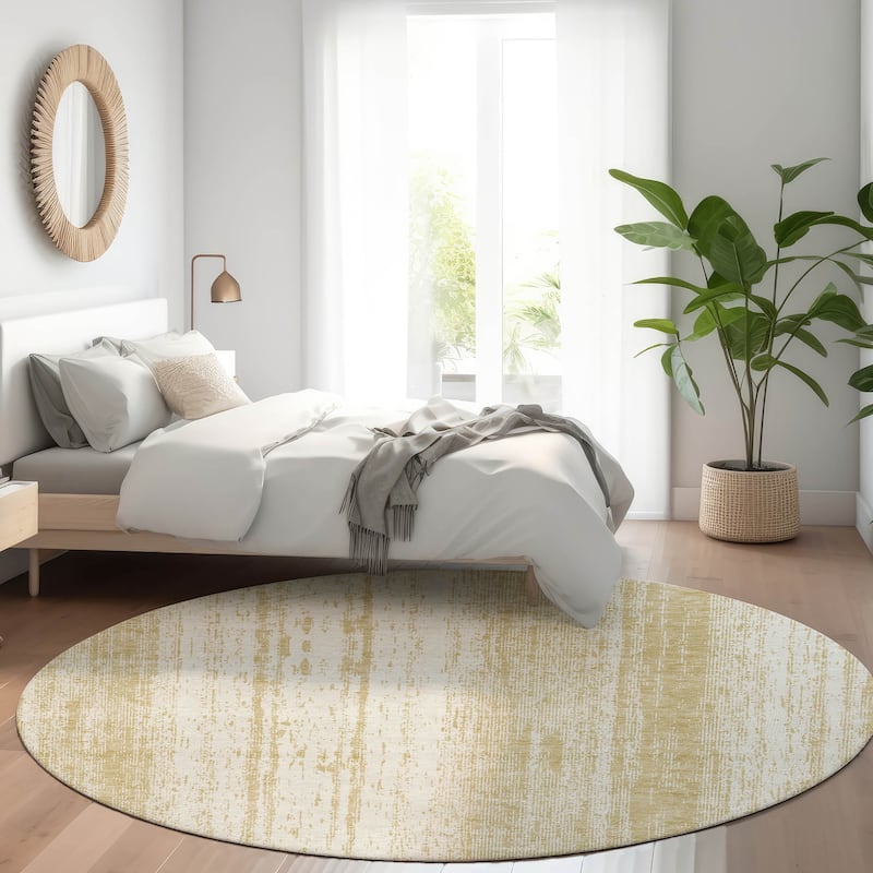 Machine Washable Indoor/ Outdoor Chantille Ombre Stripes Rug