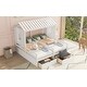 preview thumbnail 4 of 16, Twin Size House Platform Beds with Two Drawers Shared Beds, Combination Of 2 Side By Side Twin Size Beds