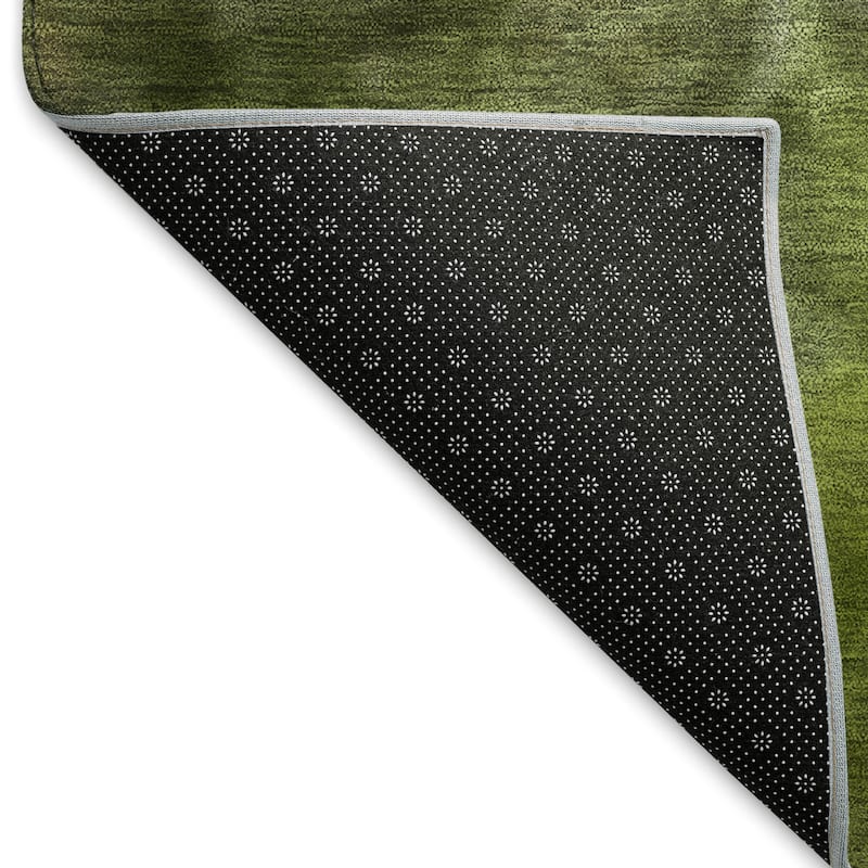 Machine Washable Indoor/ Outdoor Abstract Contemporary Chantille Rug