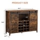 preview thumbnail 10 of 19, Farmhouse 47'' Wine Bar Cabinet Buffet Sideboard Cabinet with 16 Bottle Wine Rack - 15.7"D x 47.2"W x 34.61"H