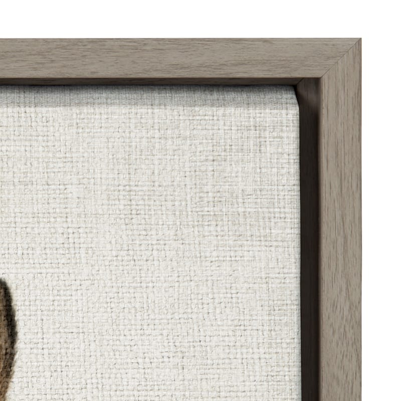 Kate and Laurel Sylvie Bunny Framed Canvas By Amy Peterson - Natural