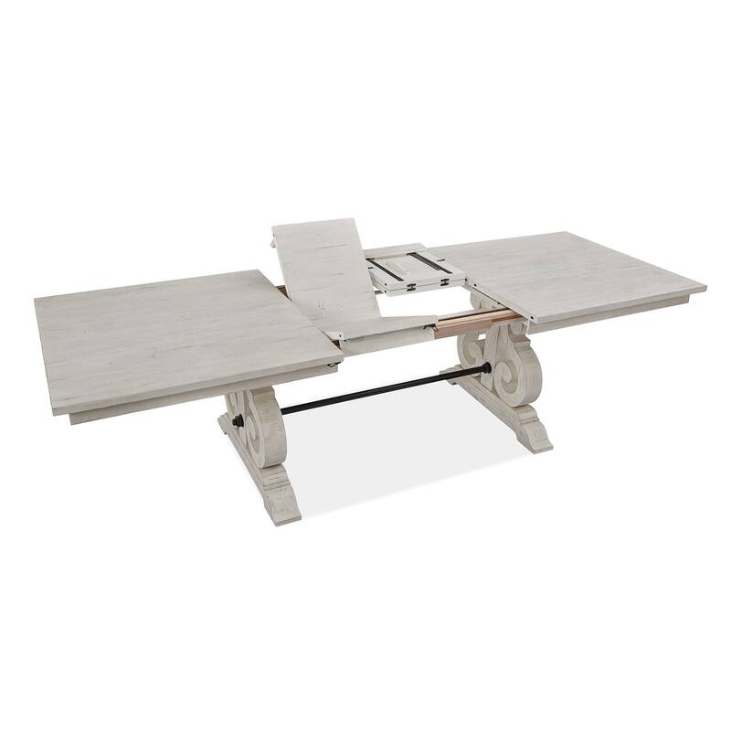Magnussen Home Bronwyn Alabaster And Toasted Nutmeg Extendable Rectangular Dining Table - 40''W x 80''D x 30''H