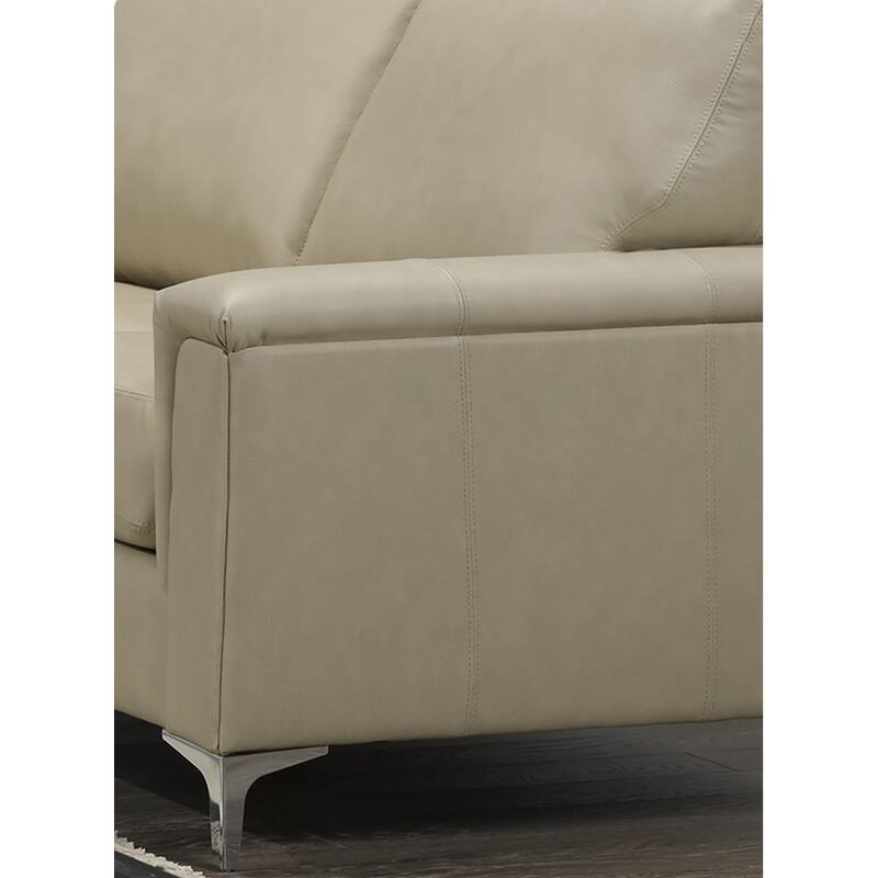 Lessa Modern Premium Top Grain Leather Loveseat