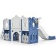 preview thumbnail 41 of 43, Toddler Slide Set, Kids Slide Playset Structure Castle Climber w/Basketball Hoop, Toy Storage Organizer, Kids Climbers Playhouse
