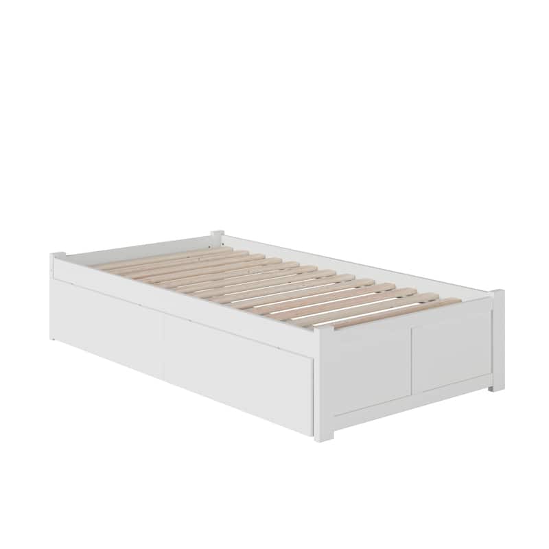 Concord Platform Bed with Footboard and Storage Drawers