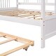 preview thumbnail 8 of 25, Modern Simple Full Size Wood Daybed w/ Twin Size Trundle Bunk Bed Frame for Kids, Teens No Box Spring Needed, Easy Assembly