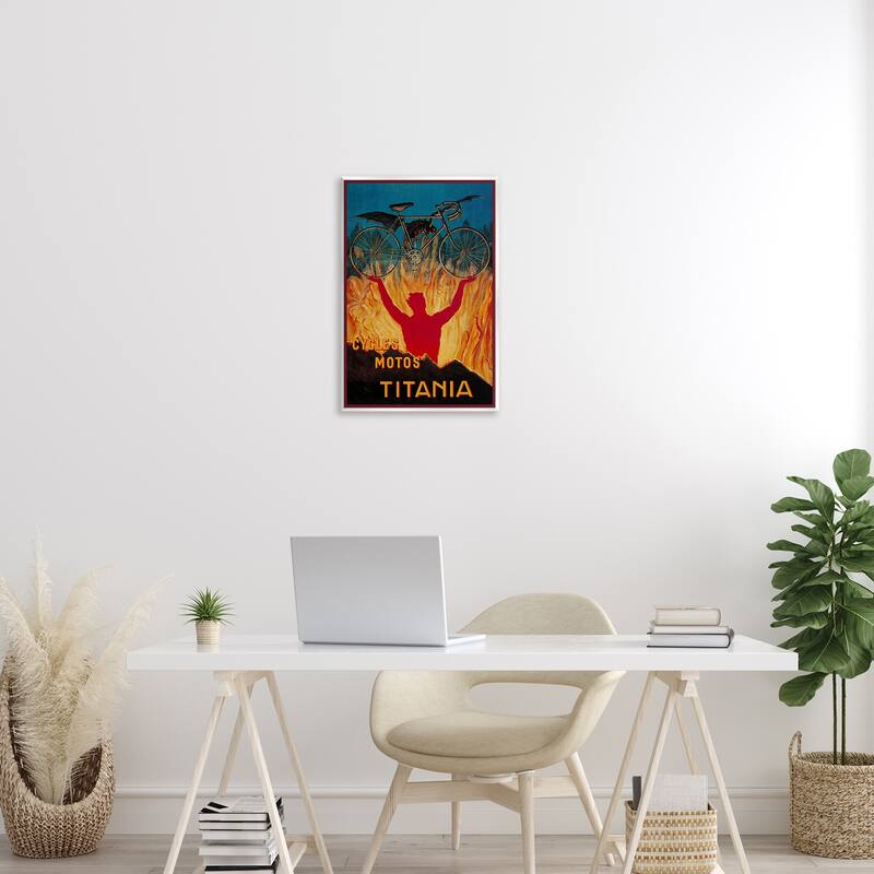 Stupell Vintage Dragon & Bicycle Wall Plaque Art Design By Marcus Jules