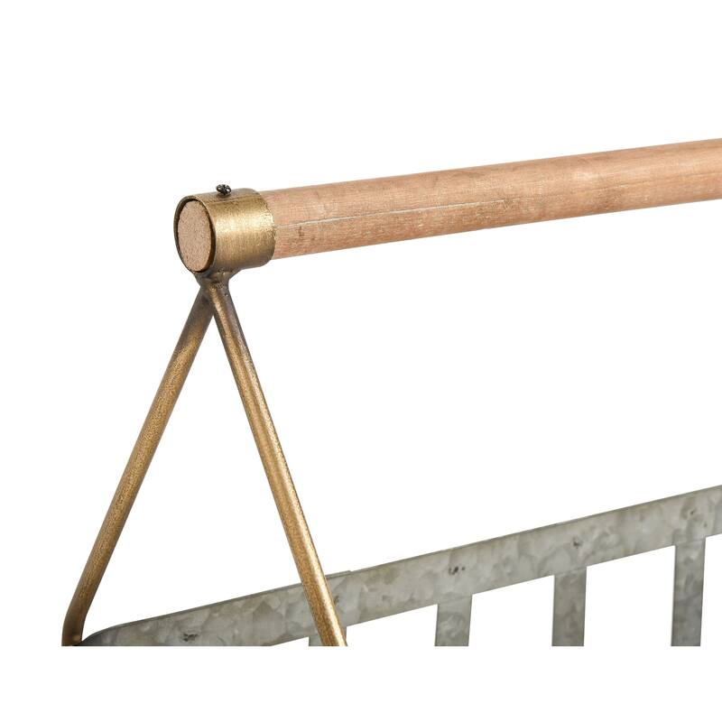 Elk Home Catcliffe Galvanized Metal 14 Inch Wide Basket