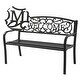 preview thumbnail 19 of 17, Outdoor Furniture Steel Frame Porch Garden Bench