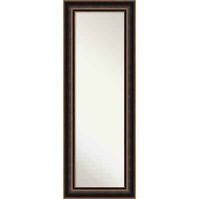 Villa Oil Rubbed Bronze Non-Beveled Wood Framed Full-Length On the Door Mirror - Villa Oil Rubbed Bronze - Glass Size 14x48