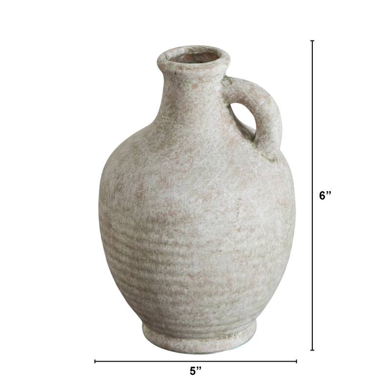 6-in Natural Ceramic Jug