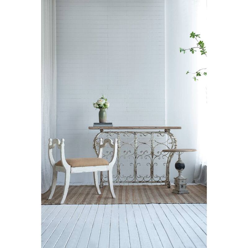 30.7x15.7x30.7"Bench,Farmhouse/French Country Style Vanity Chair