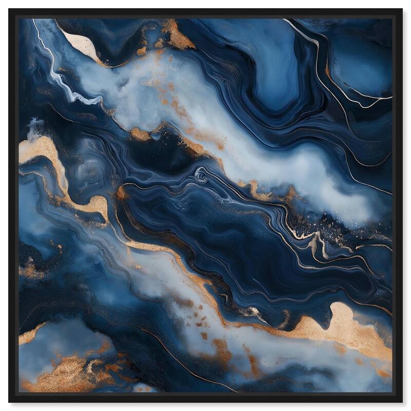 Deep Sea Geode IV Canvas by Art Remedy - Black - 12" x 12"