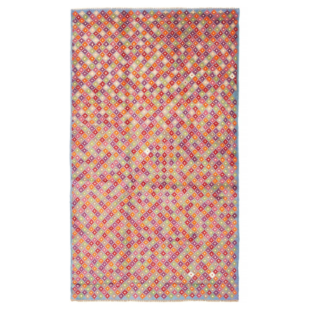 ECARPETGALLERY Hand-knotted Teimani Olive Wool Rug - 3'9 x 6'7
