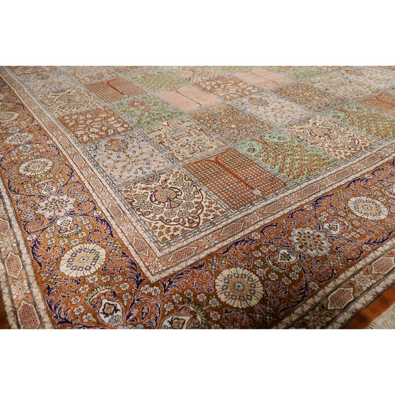 Florl Handmade Qum Persian Area Rug - 6'5"x 9'7"
