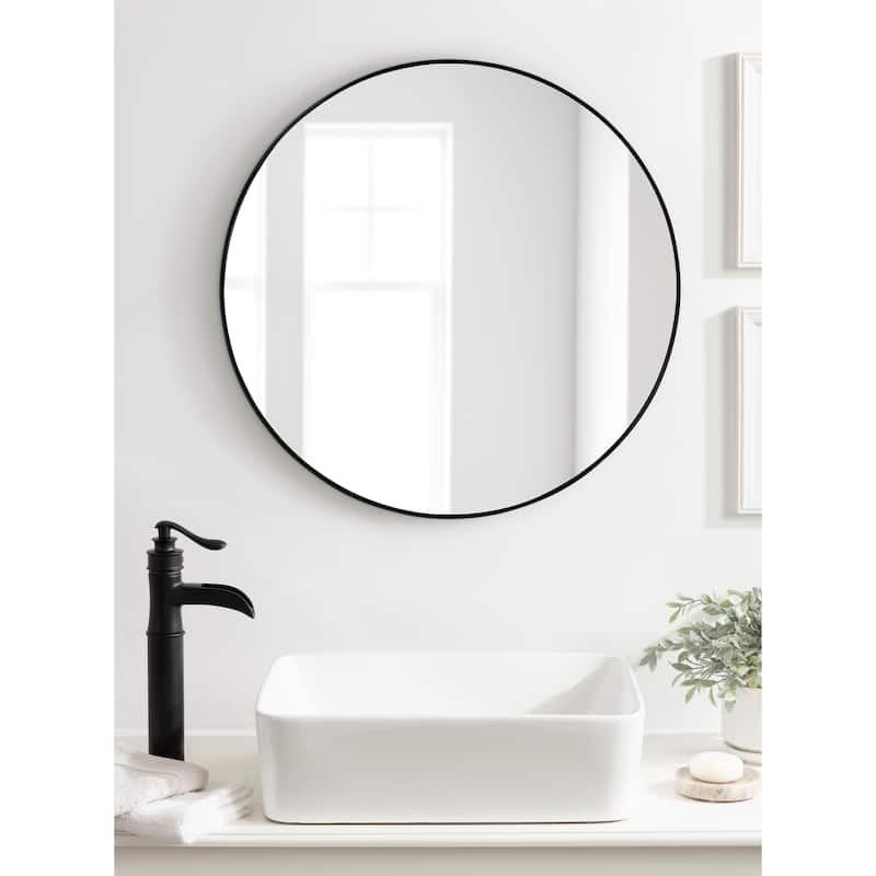 Kate and Laurel Zayda Metal Round Mirror