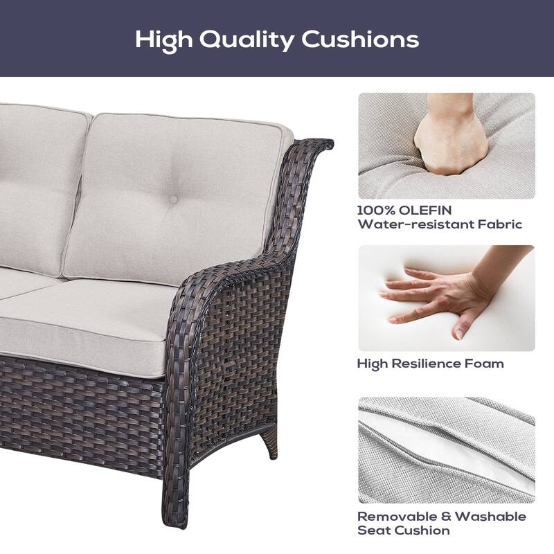 Outdoor Conversation Sets 2 Sectional Sofa Furniture