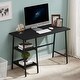 preview thumbnail 4 of 27, Modern Office Computer/Writing Desk with 2-Tier Removable Storage Shelves