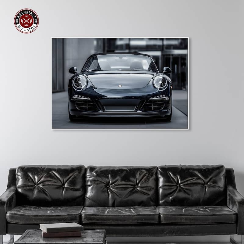 Notoriart Classy Car Framed Car 1 Piece Canvas Wall Art