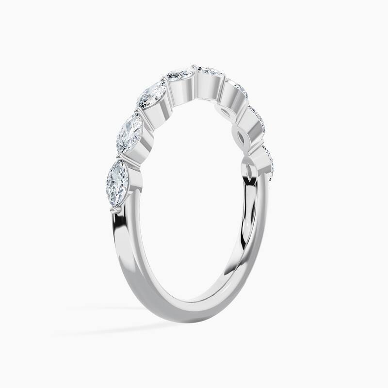 Auriya 14k Gold Marquise East-West Lab Grown Diamond Half Eternity Band 0.80 - 3.00 ct. tw. (F-G, VS)