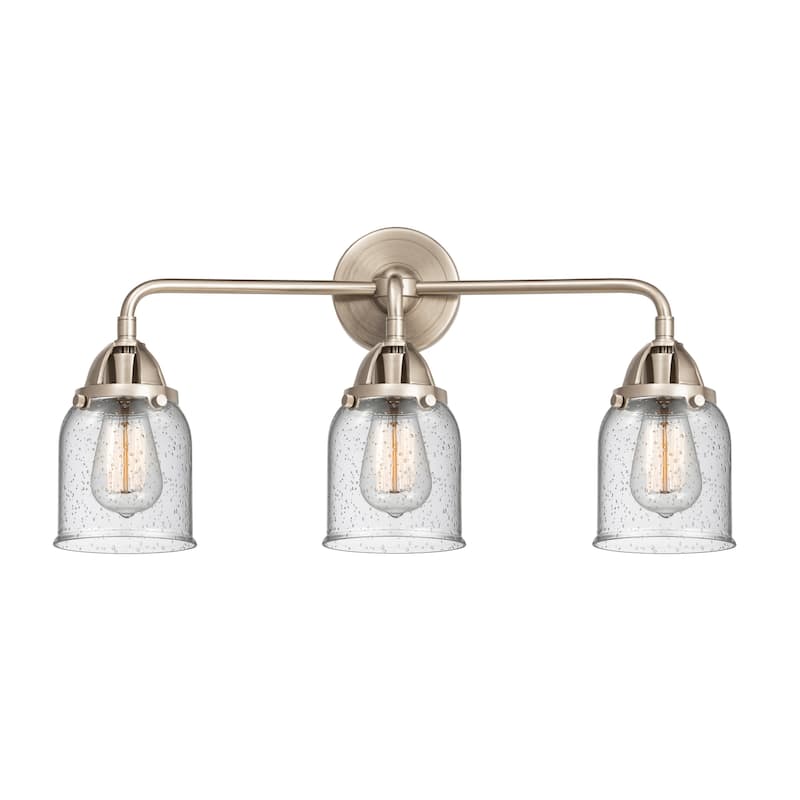 Innovations Lighting 288-3W-10-23 Bell Vanity Bell 3 Light 23" Wide - Brushed Satin Nickel / Seedy