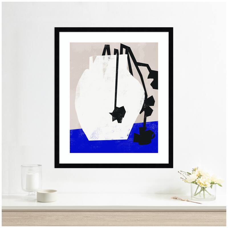 Kate and Laurel Abstract Blossoms by Little Dean Framed Wall Art Print