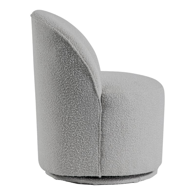 Furniture of America Dorimane Modern Boucle Chenille Round Dining Swivel Chair