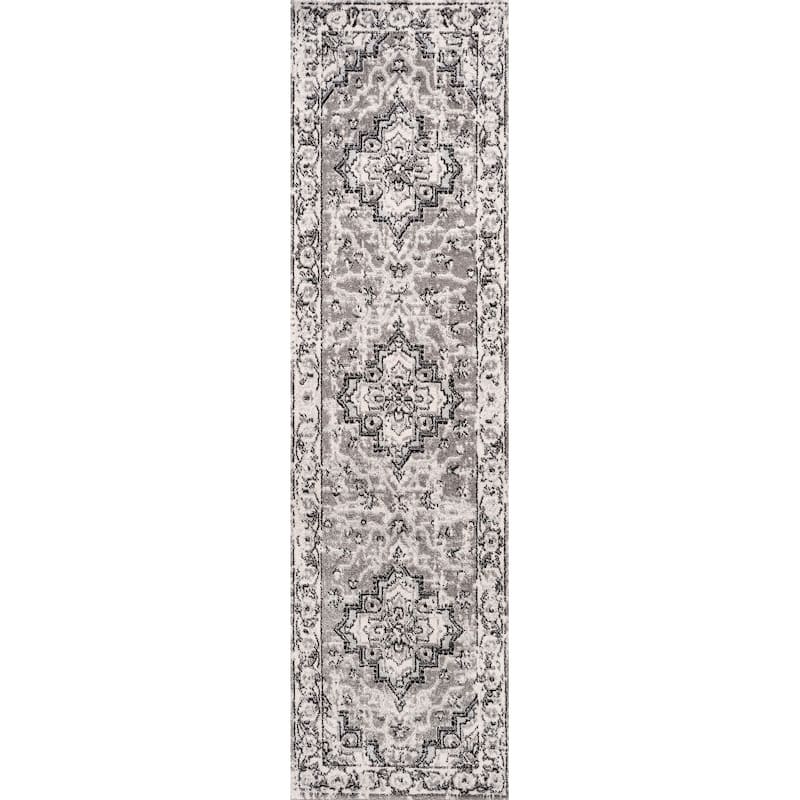 JONATHAN Y Anaise Ornate Geometric Medallion Area Rug - 2 X 8