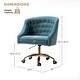 preview thumbnail 51 of 109, Modern Velvet Tufted Office Chair with Gold Metal Base by HULALA HOME