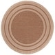 preview thumbnail 69 of 140, SAFAVIEH Courtyard Vickie Indoor/ Outdoor Waterproof Patio Backyard Rug 5'3" Round - Dark Beige/Beige