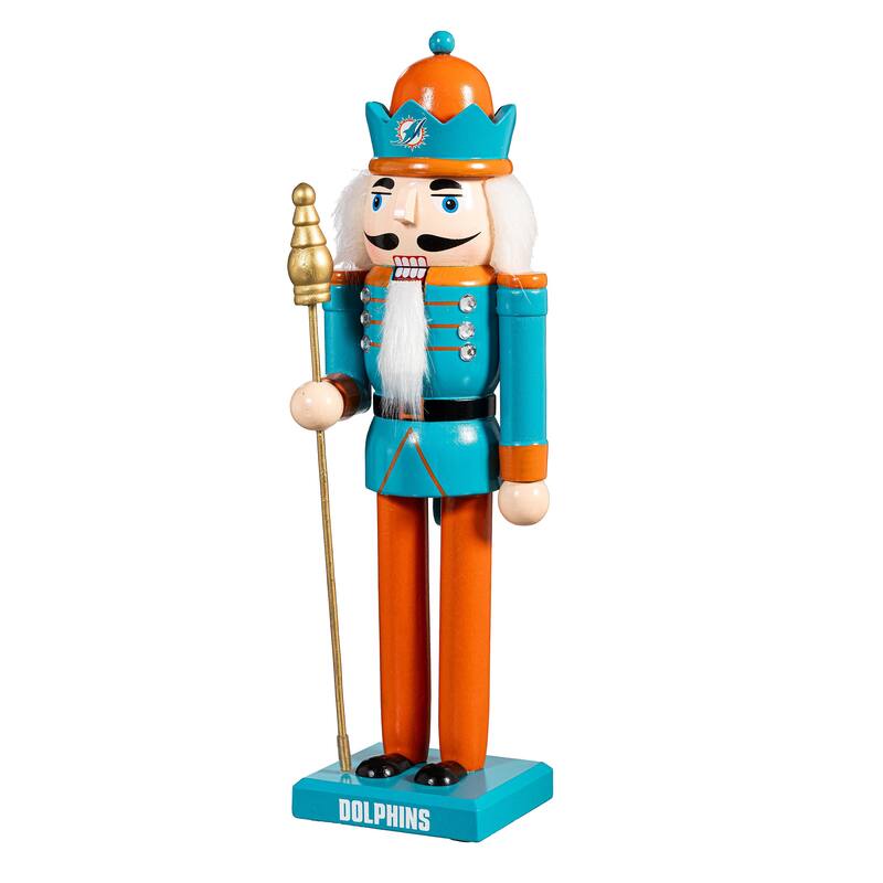 Nutcracker Statue, Miami Dolphins - 4.53''W x 4.53''H x 13.58