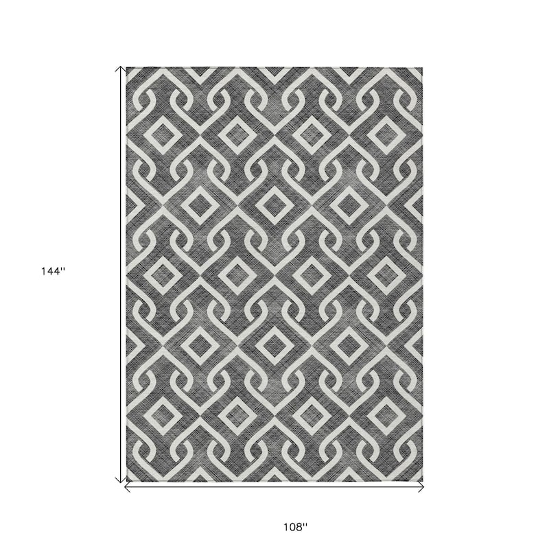 HomeRoots Geometric Transitional Rectangle Outdoor Rug