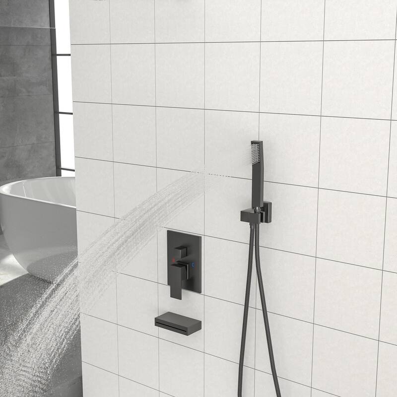 Modern Wall Mounted Square Shower System